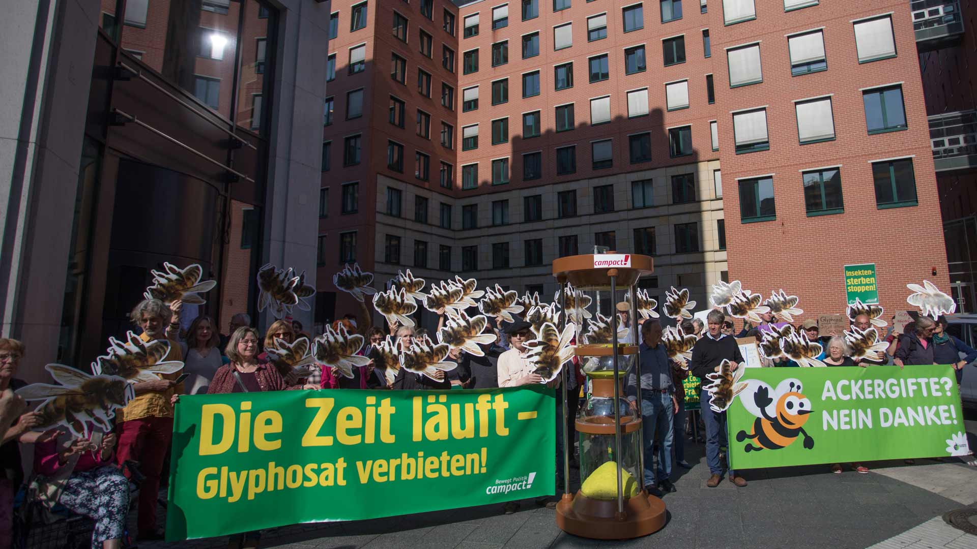 Demonstration gegen Glyphosat.