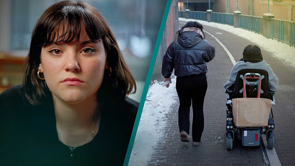 Alina aus der Quarks Doku "Nur nicht ins Pflegeheim! Alina (27) kämpft für ihre MS-kranke Mama"