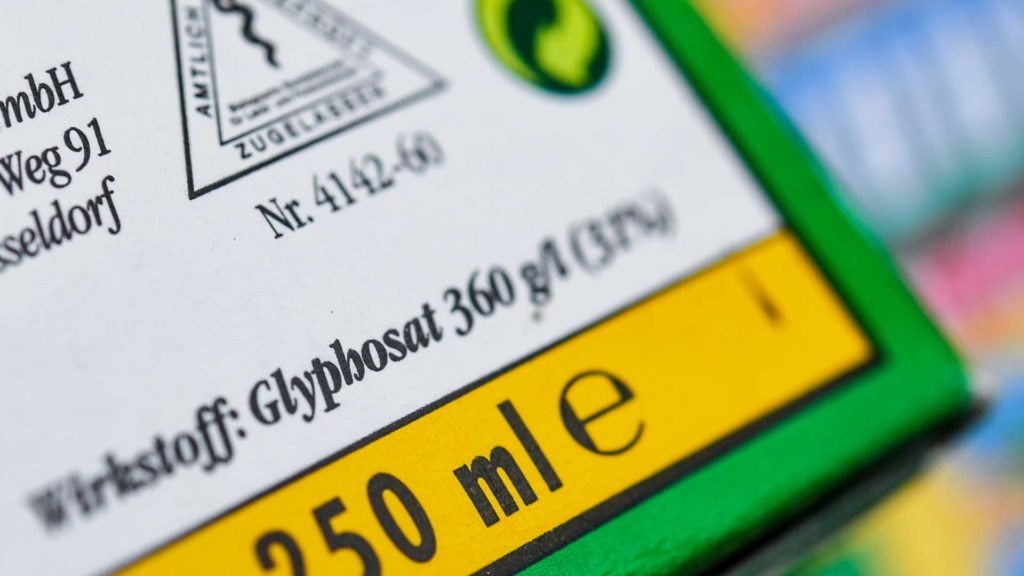 Glyphosatverpackung.