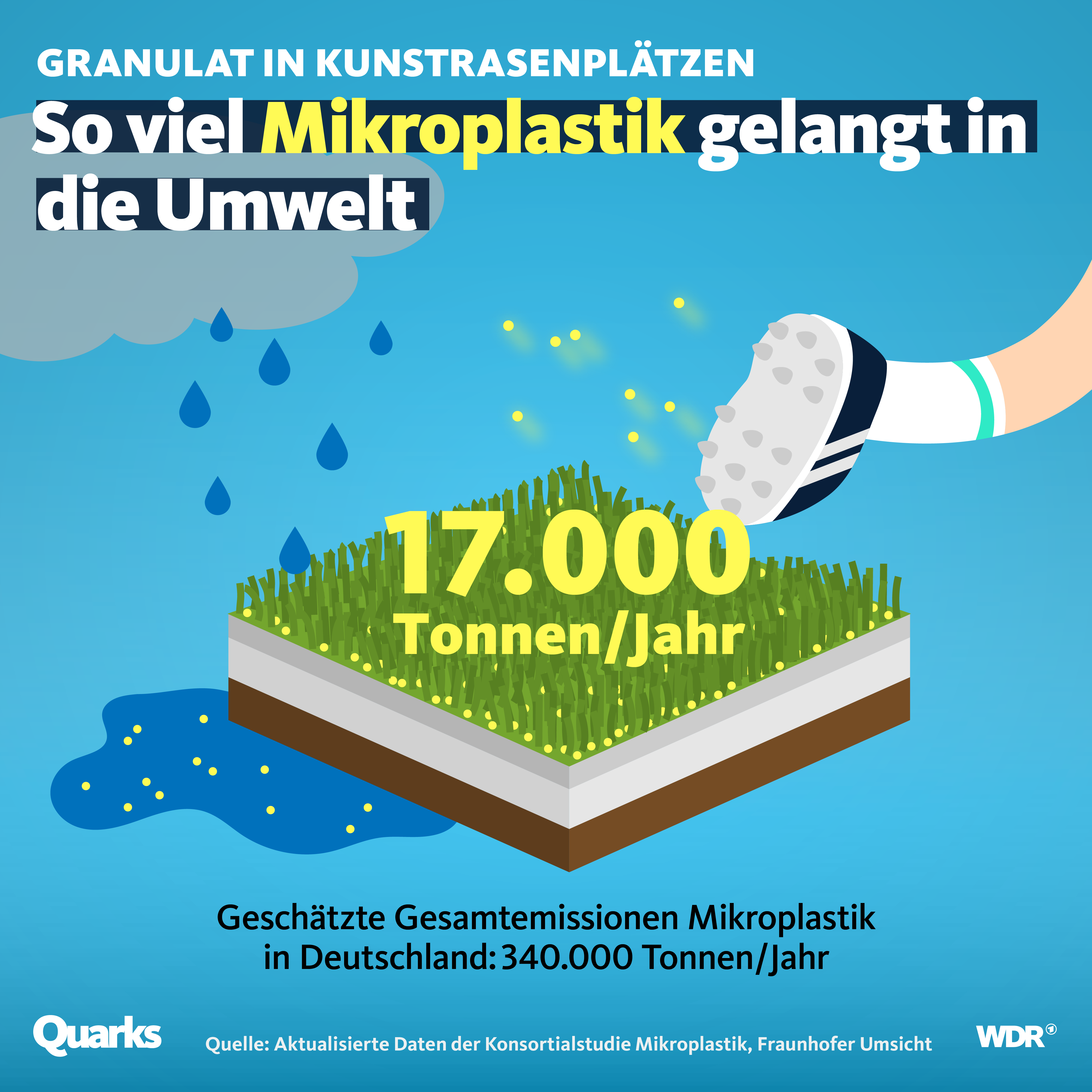 Grafik: So viel Mikroplastik gelangt in die Umwelt.