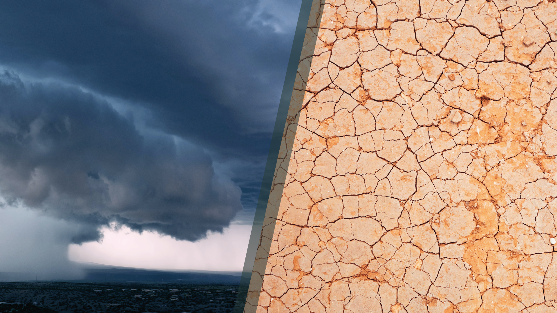 Regenwolke und Dürre