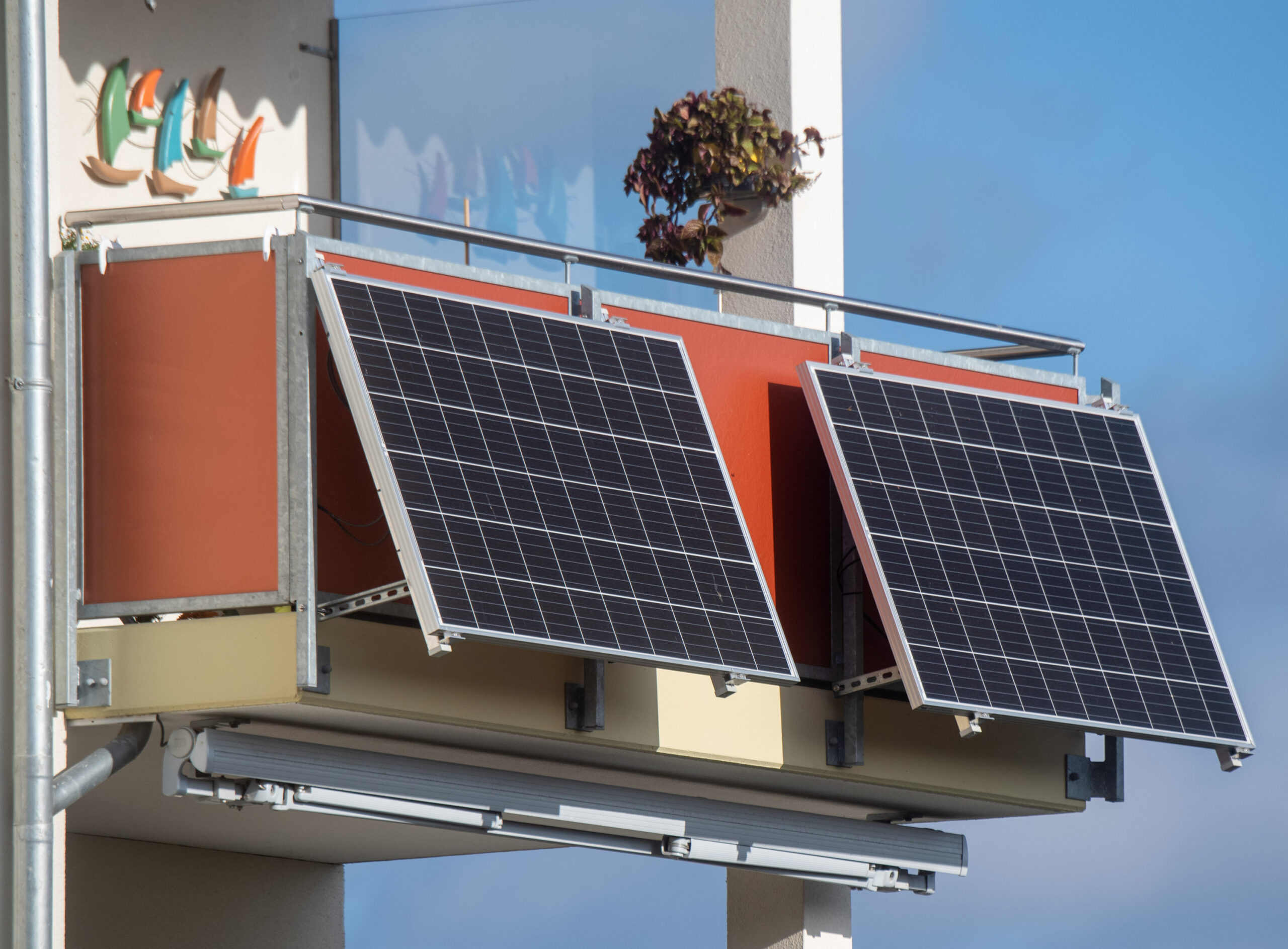 Solaranlage auf Balkon