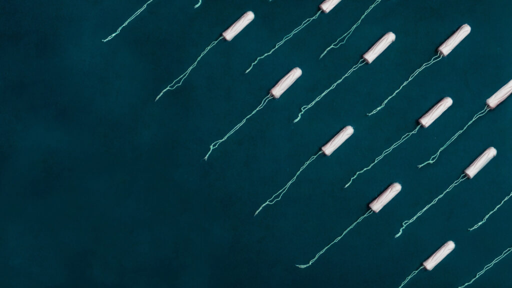 Tampons liegen nebeneinander