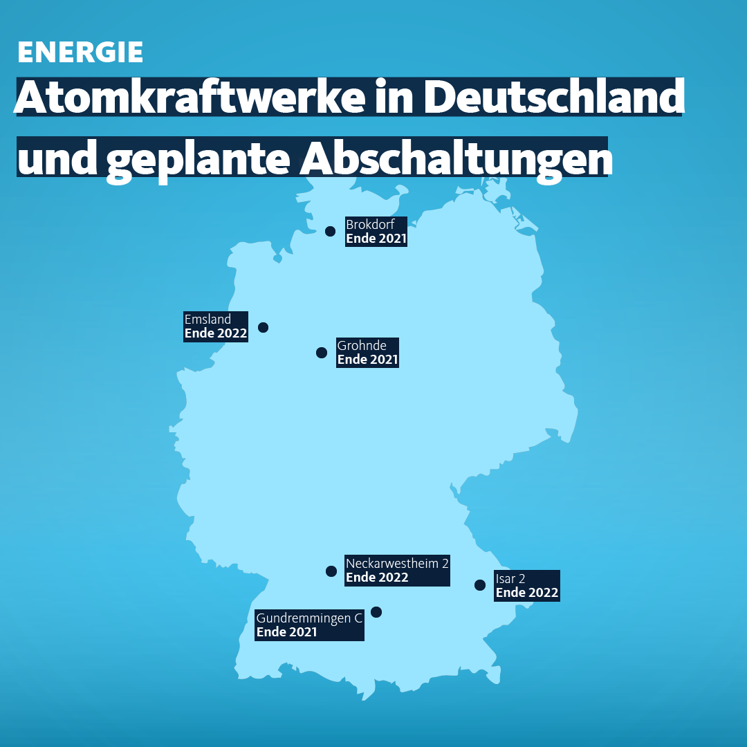 Atomkraftwerke in Deutschland.