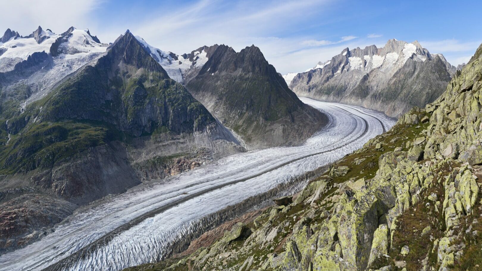 Der Aletsch-Gletscher in der Schweiz